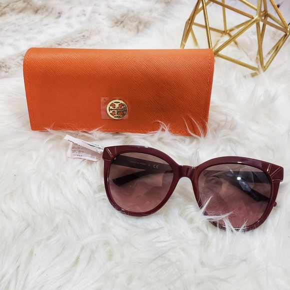 tory burch red sunglasses